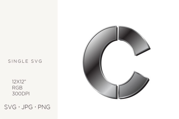 Elevating Brand Identity with the Industrial Silver Initial Letter C: A Designer’s Guide