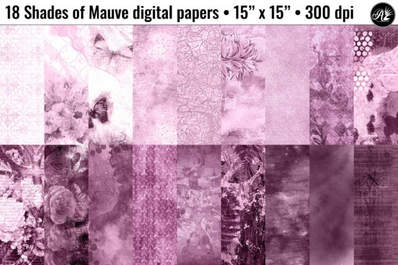 Explore 18 Shades of Mauve Digital Papers