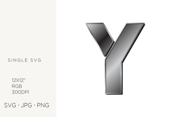 Industrial Silver Initial Letter Y: A Versatile Vector Asset for Modern Design