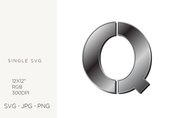 Industrial Silver Letter Q: Design Guide