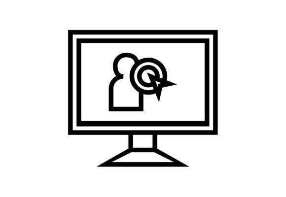 Minimalist Screen with Man Clipart PNG