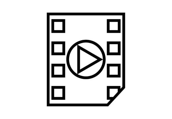 Movie File Vector Svg: A Minimalist Icon for Modern Digital Design
