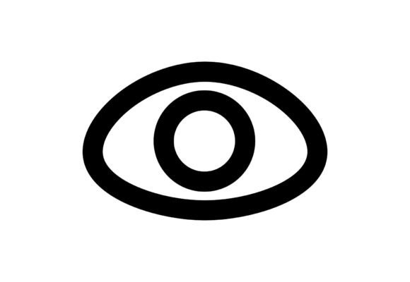 Observe Outline Icon SVG: Minimalist Eye Design