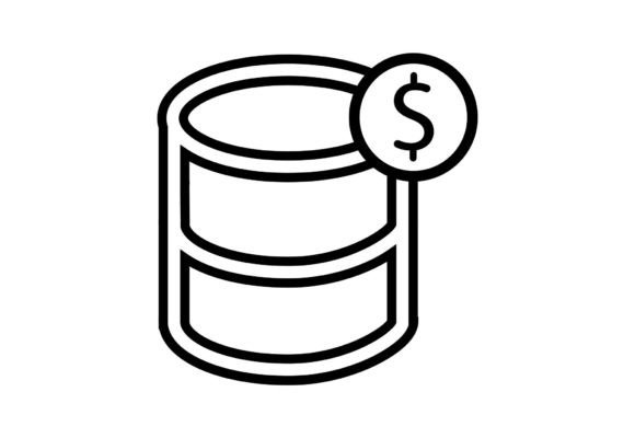Oil Ton Outline Drawing: Minimalist Design