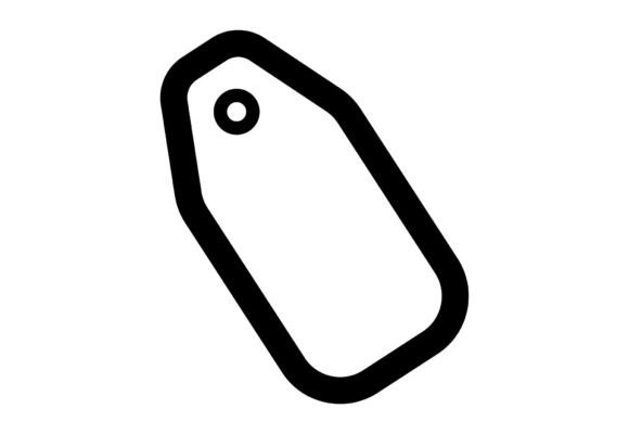 Price Tag Label Glyph Icon Design