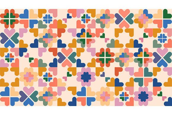 Reimagining Romance: The Strategic Power of Colorful Bauhaus Heart Shapes Background in Modern Design