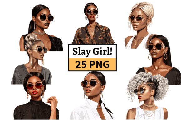 Slay Girl, 2020s Girl Fashion Cliparts: Elevating Your Digital and Physical Creations
