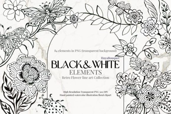 Strategic Clarity: Leveraging Black White Retro Line Art Elements for Brand Distinction