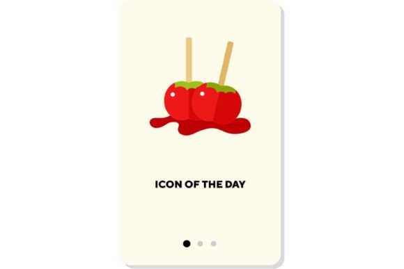 Sweets Flat Vector Icon: Candied Apples for Modern Digital Design