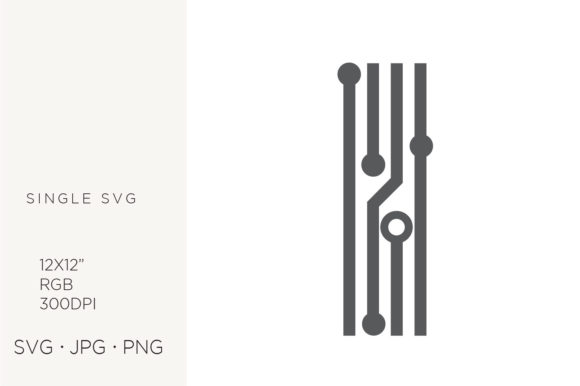 Tech Monogram: Digital Initial Letter I