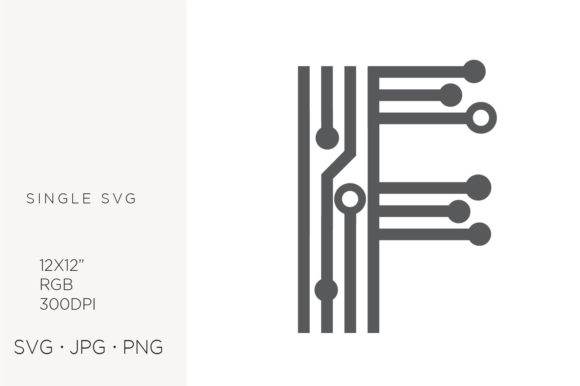 Tech Monogram Letter F: Digital Design Guide